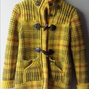 Wool winter coat with detachable hood